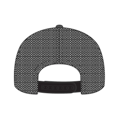 OTTO 112-1 6 Panel Mid Profile Mesh Back Trucker Cap - Black - Black / 7 3/8’’ - 7 5/8’’