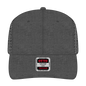 OTTO 112-1 6 Panel Mid Profile Mesh Back Trucker Cap - Black - Black / 7 3/8’’ - 7 5/8’’