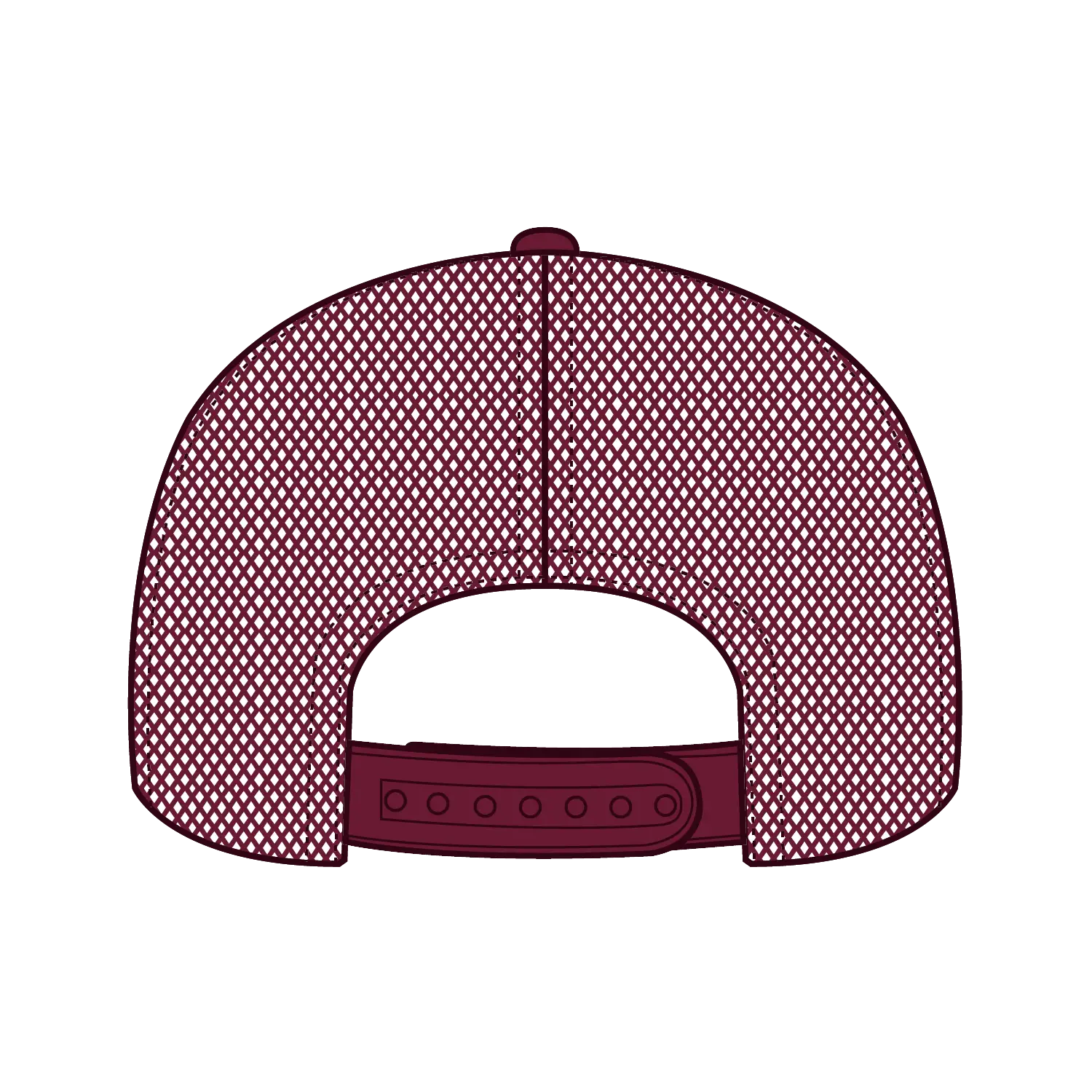 OTTO 112-1 6 Panel Mid Profile Mesh Back Trucker Cap - Burg. Marn - Burg. Marn / 7 3/8’’ - 7 5/8’’