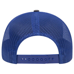 OTTO 112-1 6 Panel Mid Profile Mesh Back Trucker Cap - Ch.Gry/Ch.Gry/Ryl - Ch.Gry/Ch.Gry/Ryl / 7 3/8’’ - 7 5/8’’