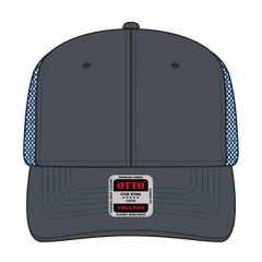 OTTO 112-1 6 Panel Mid Profile Mesh Back Trucker Cap - Ch.Gry/Ch.Gry/Ryl - Ch.Gry/Ch.Gry/Ryl / 7 3/8’’ - 7 5/8’’