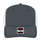 OTTO 112-1 6 Panel Mid Profile Mesh Back Trucker Cap - Ch.Gry/Ch.Gry/Wht - Ch.Gry/Ch.Gry/Wht / 7 3/8’’ - 7 5/8’’