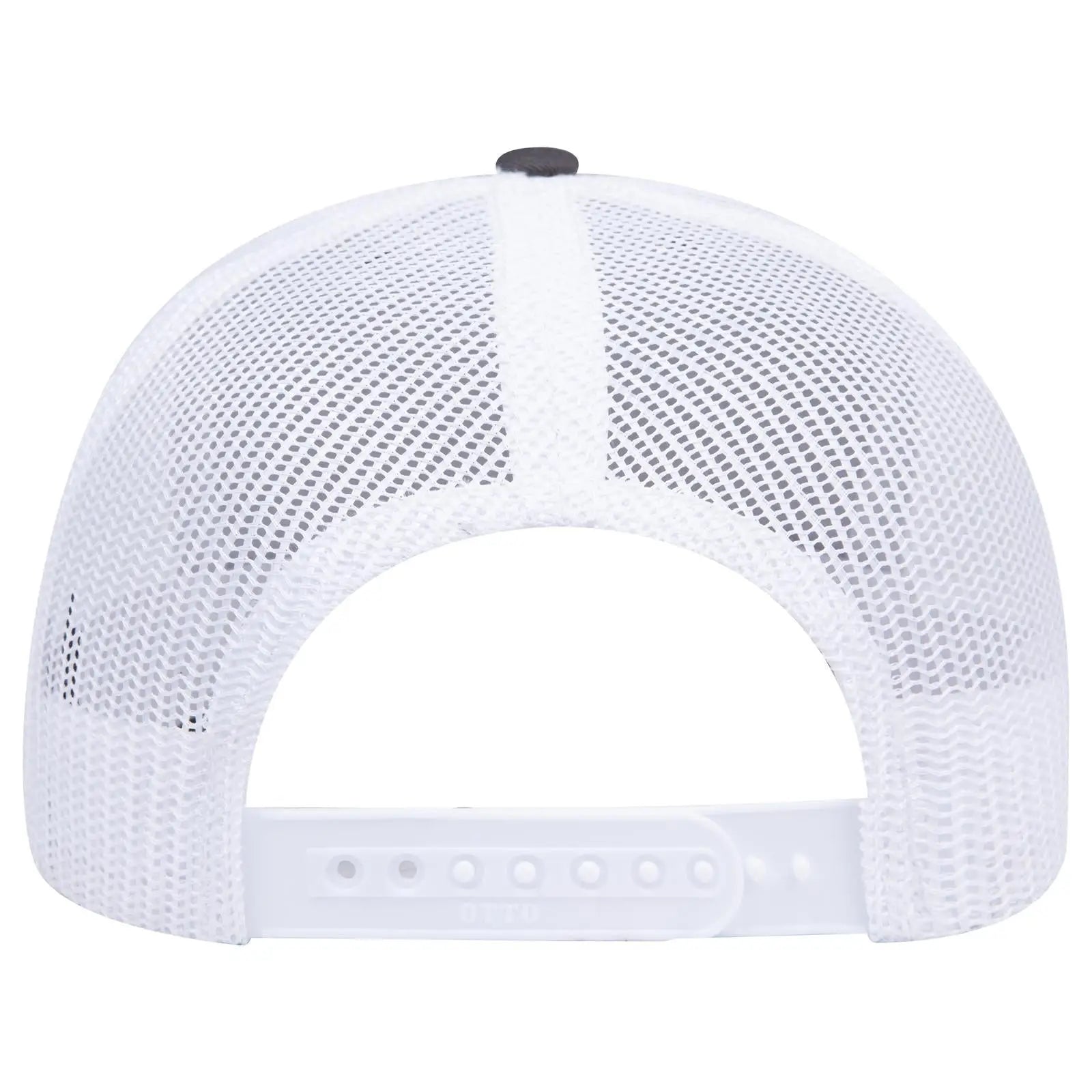 OTTO 112-1 6 Panel Mid Profile Mesh Back Trucker Cap - Ch.Gry/Ch.Gry/Wht - Ch.Gry/Ch.Gry/Wht / 7 3/8’’ - 7 5/8’’