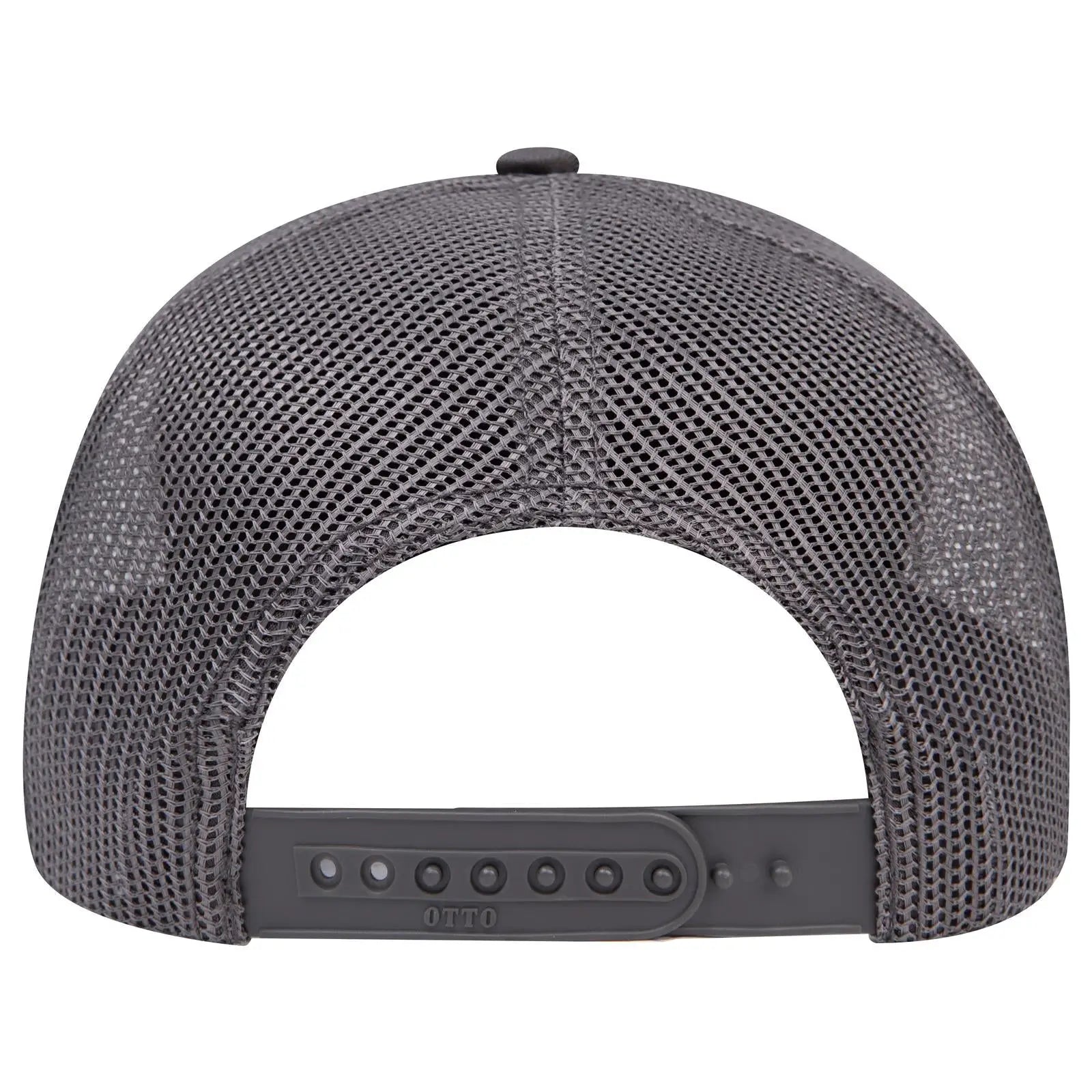 OTTO 112-1 6 Panel Mid Profile Mesh Back Trucker Cap - Char. Gray