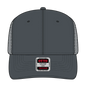 OTTO 112-1 6 Panel Mid Profile Mesh Back Trucker Cap - Char. Gray - Char. Gray / 7 3/8’’ - 7 5/8’’