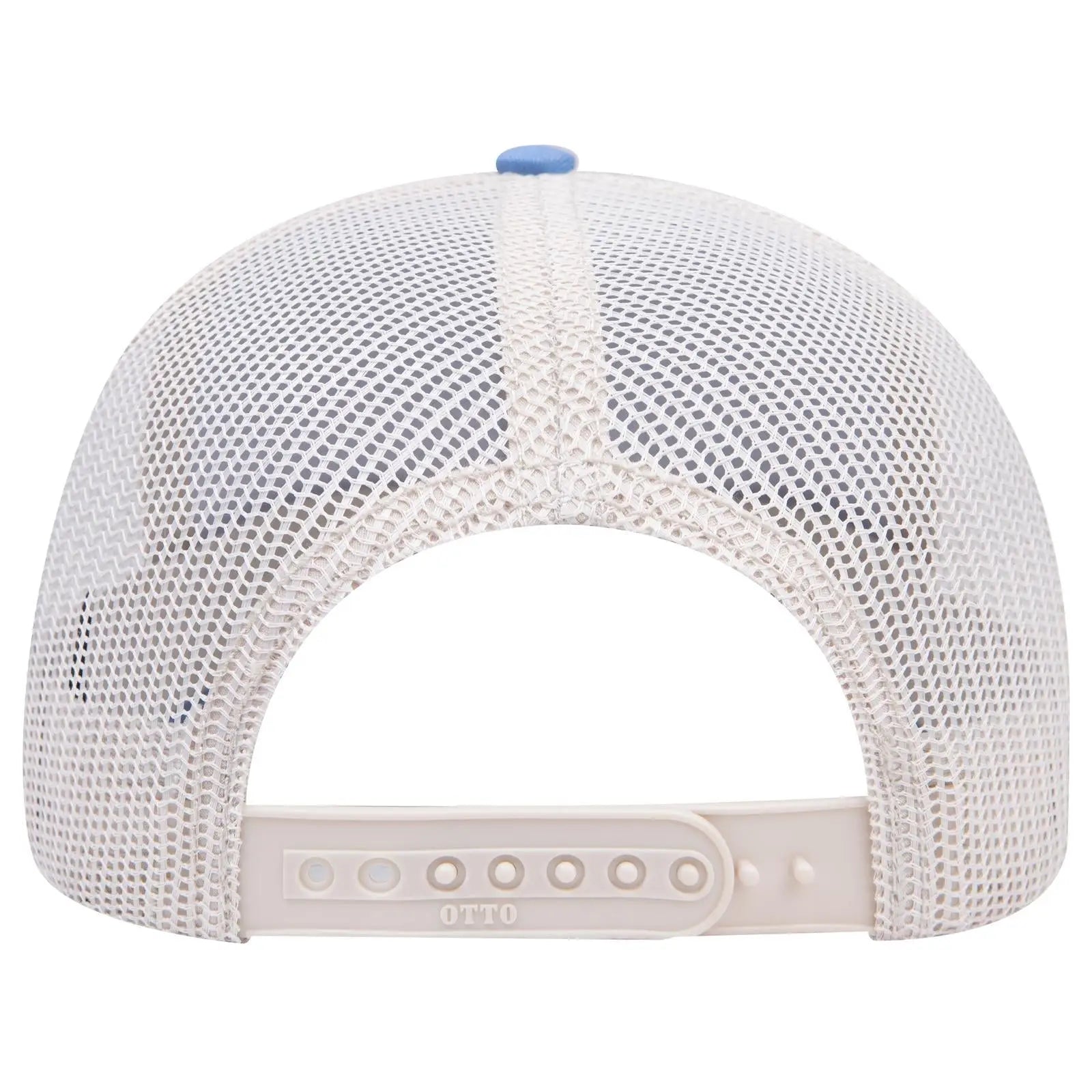 OTTO 112-1 6 Panel Mid Profile Mesh Back Trucker Cap - Col. Blue/Col.Blue/Stn.Gry - Col. Blue/Col.Blue/Stn.Gry / 7