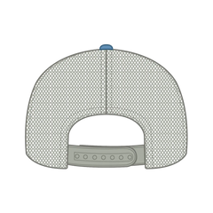 OTTO 112-1 6 Panel Mid Profile Mesh Back Trucker Cap - Col. Blue/Col.Blue/Stn.Gry - Col. Blue/Col.Blue/Stn.Gry / 7