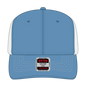 OTTO 112-1 6 Panel Mid Profile Mesh Back Trucker Cap - Col. Blue/Col.Blue/Wht - Col. Blue/Col.Blue/Wht / 7 3/8’’ - 7