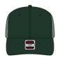 OTTO 112-1 6 Panel Mid Profile Mesh Back Trucker Cap - Dk. Green - Dk. Green / 7 3/8’’ - 7 5/8’’