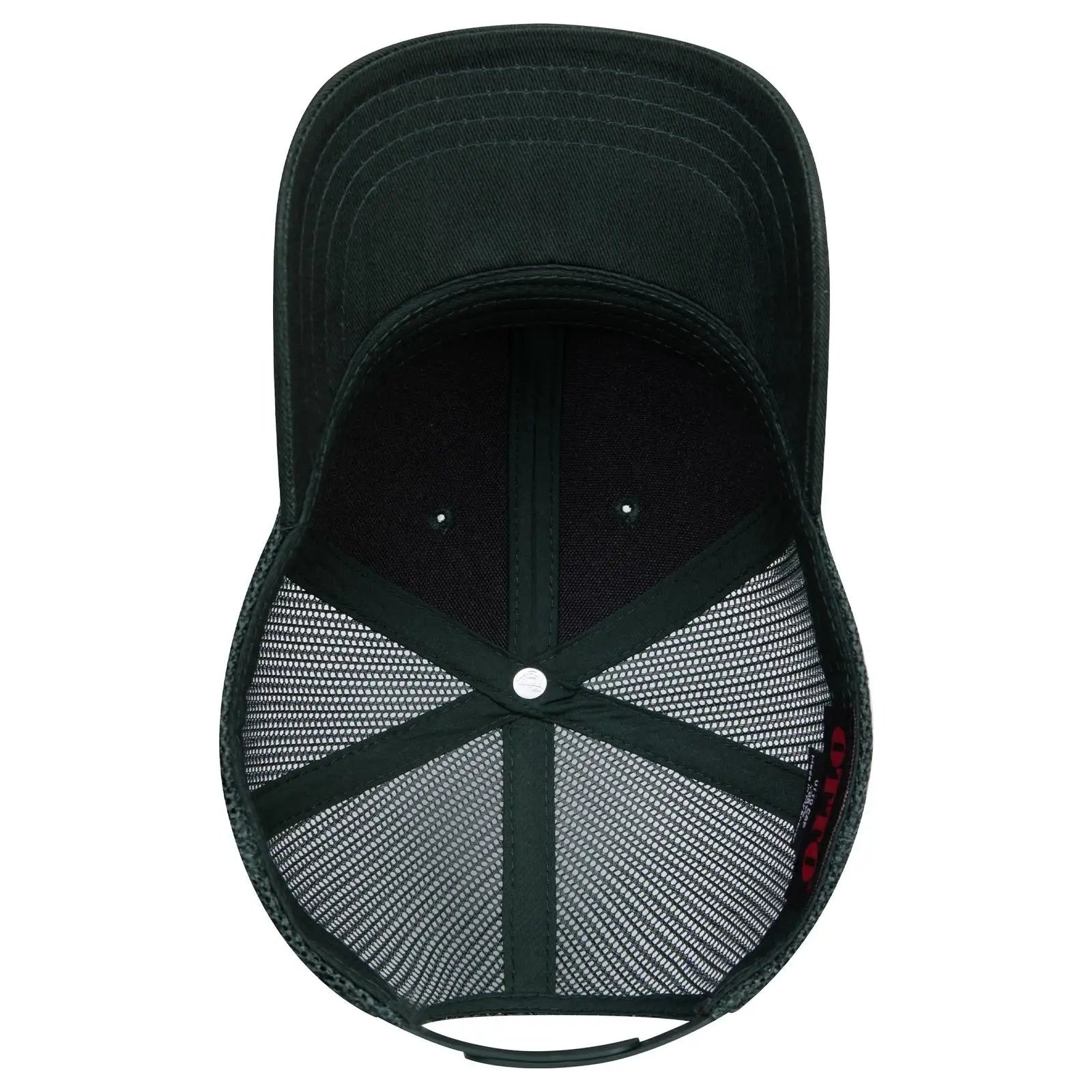OTTO 112-1 6 Panel Mid Profile Mesh Back Trucker Cap - Dk. Green