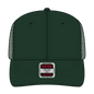 OTTO 112-1 6 Panel Mid Profile Mesh Back Trucker Cap - Dk. Green - Dk. Green / 7 3/8’’ - 7 5/8’’