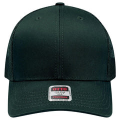 OTTO 112-1 6 Panel Mid Profile Mesh Back Trucker Cap - Dk. Green