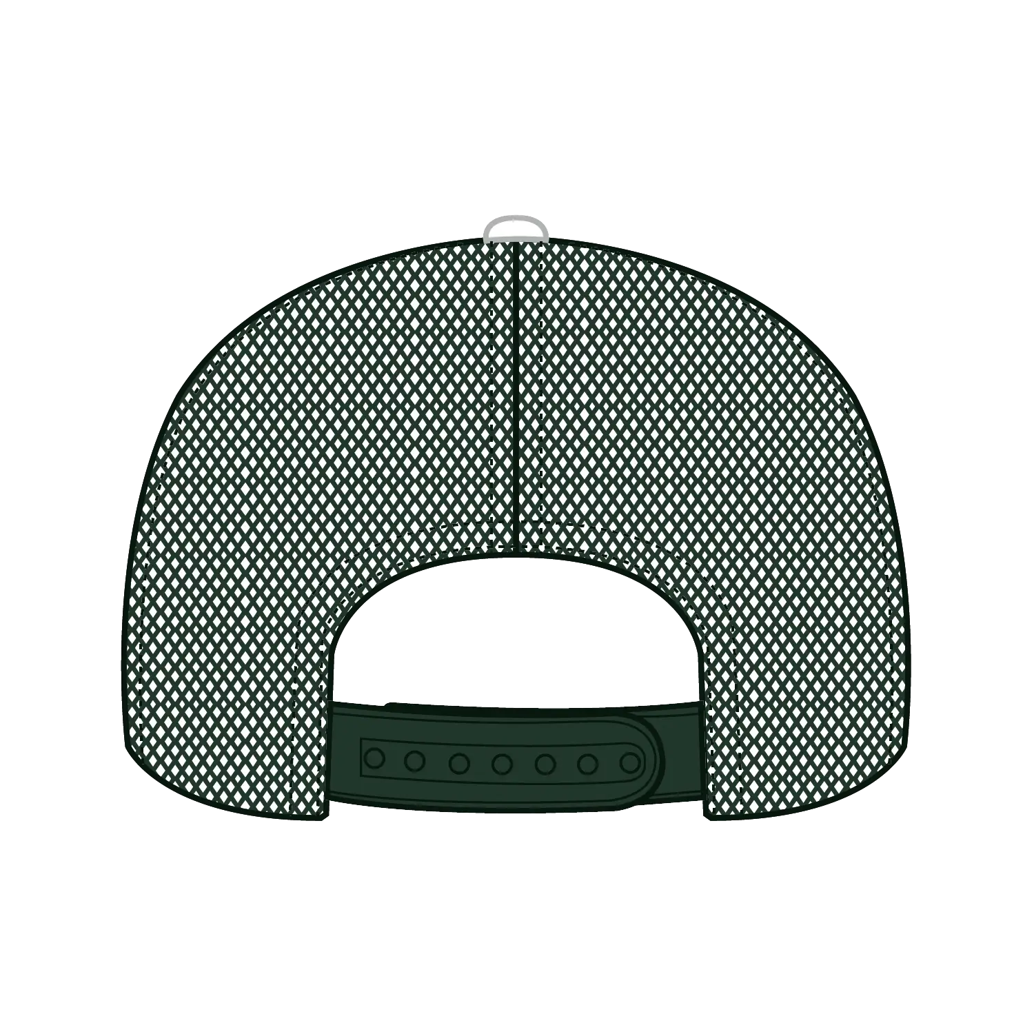 OTTO 112-1 6 Panel Mid Profile Mesh Back Trucker Cap - Dk.Grn/Wht/Dk.Grn - Dk.Grn/Wht/Dk.Grn / 7 3/8’’ - 7 5/8’’