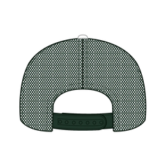 OTTO 112-1 6 Panel Mid Profile Mesh Back Trucker Cap - Dk.Grn/Wht/Dk.Grn - Dk.Grn/Wht/Dk.Grn / 7 3/8’’ - 7 5/8’’