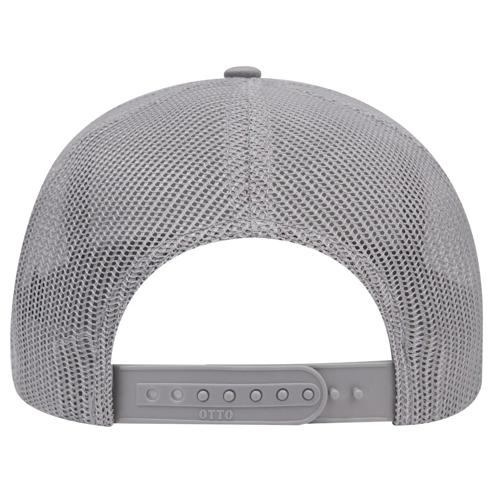 OTTO 112-1 6 Panel Mid Profile Mesh Back Trucker Cap - Gray - Gray / 7 3/8’’ - 7 5/8’’