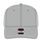 OTTO 112-1 6 Panel Mid Profile Mesh Back Trucker Cap - Gray - Gray / 7 3/8’’ - 7 5/8’’