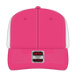 OTTO 112-1 6 Panel Mid Profile Mesh Back Trucker Cap - H.Pnk/H.Pnk/Wht - H.Pnk/H.Pnk/Wht / 7 3/8’’ - 7 5/8’’