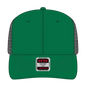 OTTO 112-1 6 Panel Mid Profile Mesh Back Trucker Cap - Kly/Kly/Blk - Kly/Kly/Blk / 7 3/8’’ - 7 5/8’’