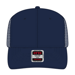 OTTO 112-1 6 Panel Mid Profile Mesh Back Trucker Cap - Navy - Navy / 7 3/8’’ - 7 5/8’’