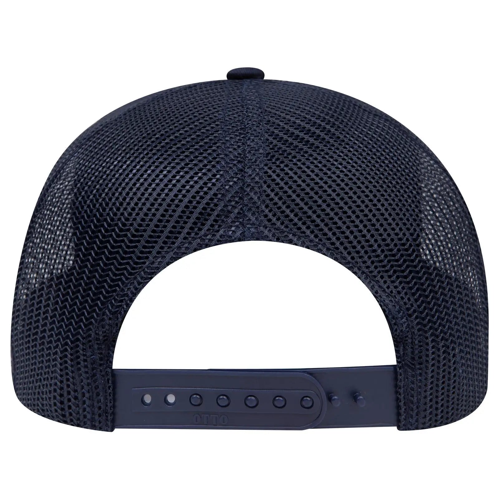 OTTO 112-1 6 Panel Mid Profile Mesh Back Trucker Cap - Navy - Navy / 7 3/8’’ - 7 5/8’’