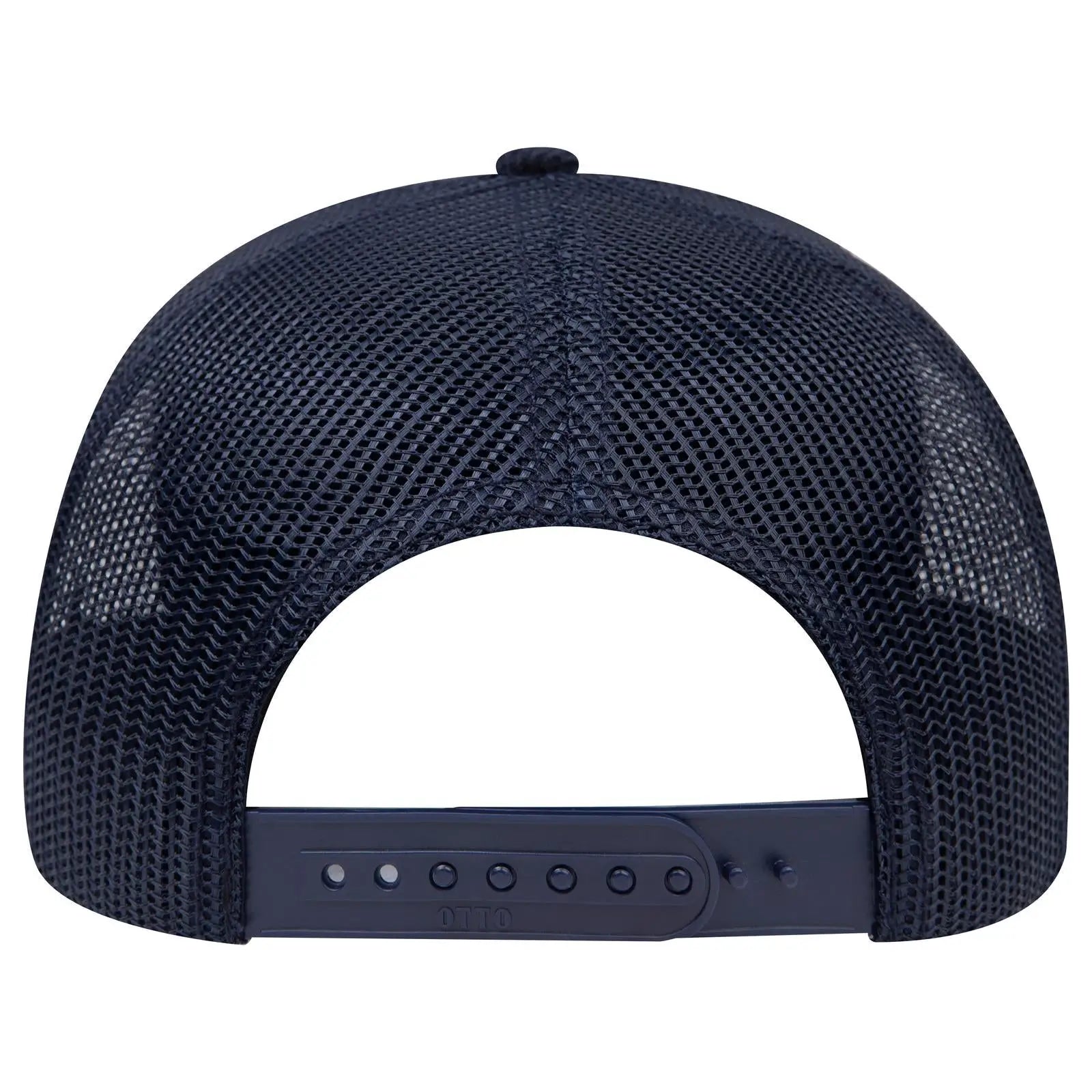 OTTO 112-1 6 Panel Mid Profile Mesh Back Trucker Cap - Nv Blu - Nv Blu / 7 3/8’’ - 7 5/8’’