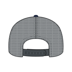 OTTO 112-1 6 Panel Mid Profile Mesh Back Trucker Cap - Nvy/Nvy/Ch.Gry - Nvy/Nvy/Ch.Gry / 7 3/8’’ - 7 5/8’’