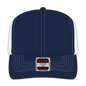 OTTO 112-1 6 Panel Mid Profile Mesh Back Trucker Cap - Nvy/Nvy/Wht - Nvy/Nvy/Wht / 7 3/8’’ - 7 5/8’’
