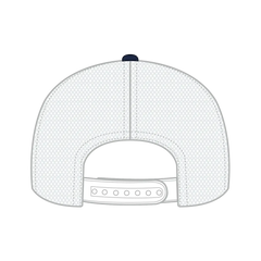 OTTO 112-1 6 Panel Mid Profile Mesh Back Trucker Cap - Nvy/Nvy/Wht
