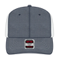 OTTO 112-1 6 Panel Mid Profile Mesh Back Trucker Cap - Nvy/Wht - Nvy/Wht / 7 3/8’’ - 7 5/8’’