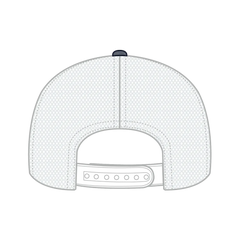 OTTO 112-1 6 Panel Mid Profile Mesh Back Trucker Cap - Nvy/Wht - Nvy/Wht / 7 3/8’’ - 7 5/8’’