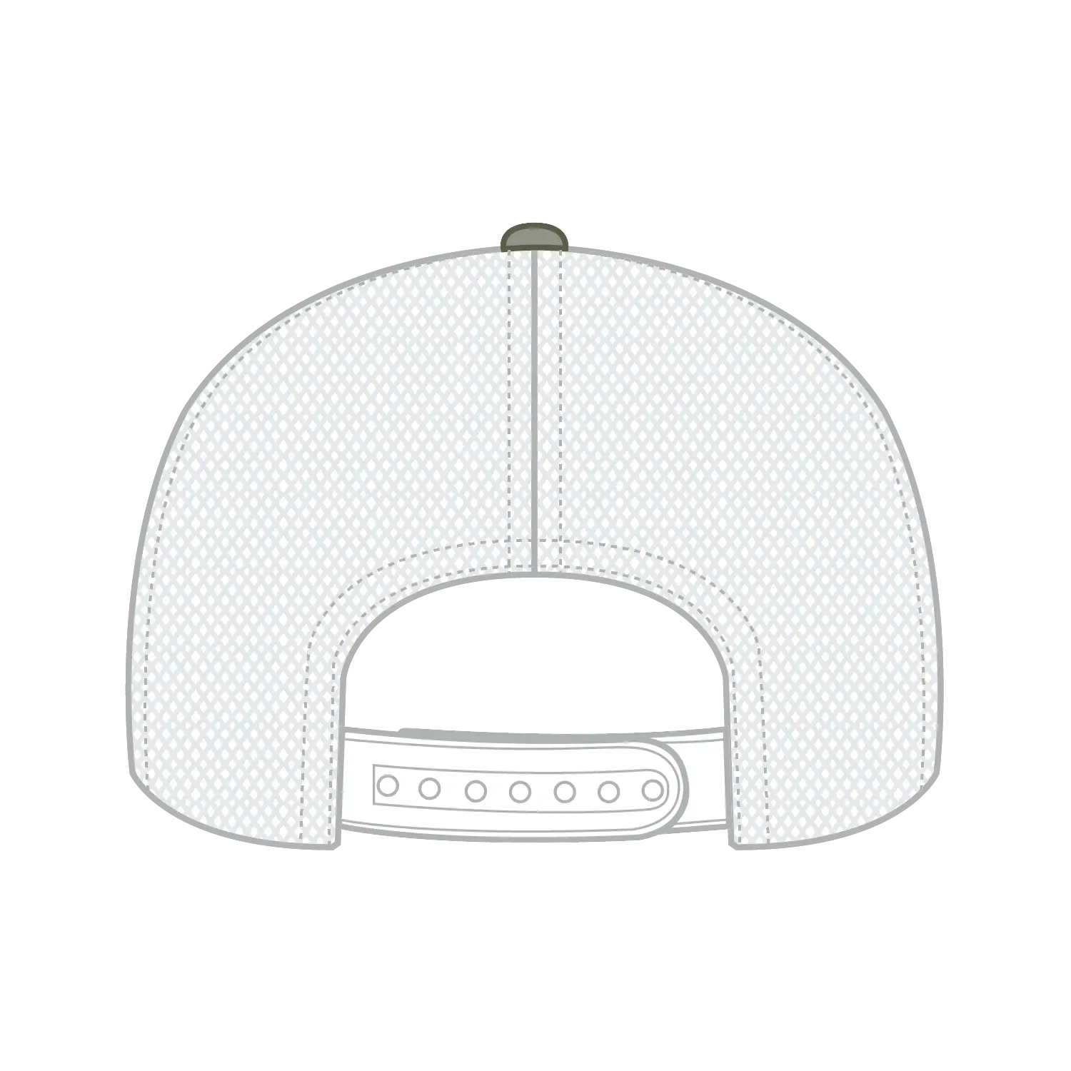 OTTO 112-1 6 Panel Mid Profile Mesh Back Trucker Cap - Ol.Grn/Ol.Grn/Wht - Ol.Grn/Ol.Grn/Wht / 7 3/8’’ - 7 5/8’’