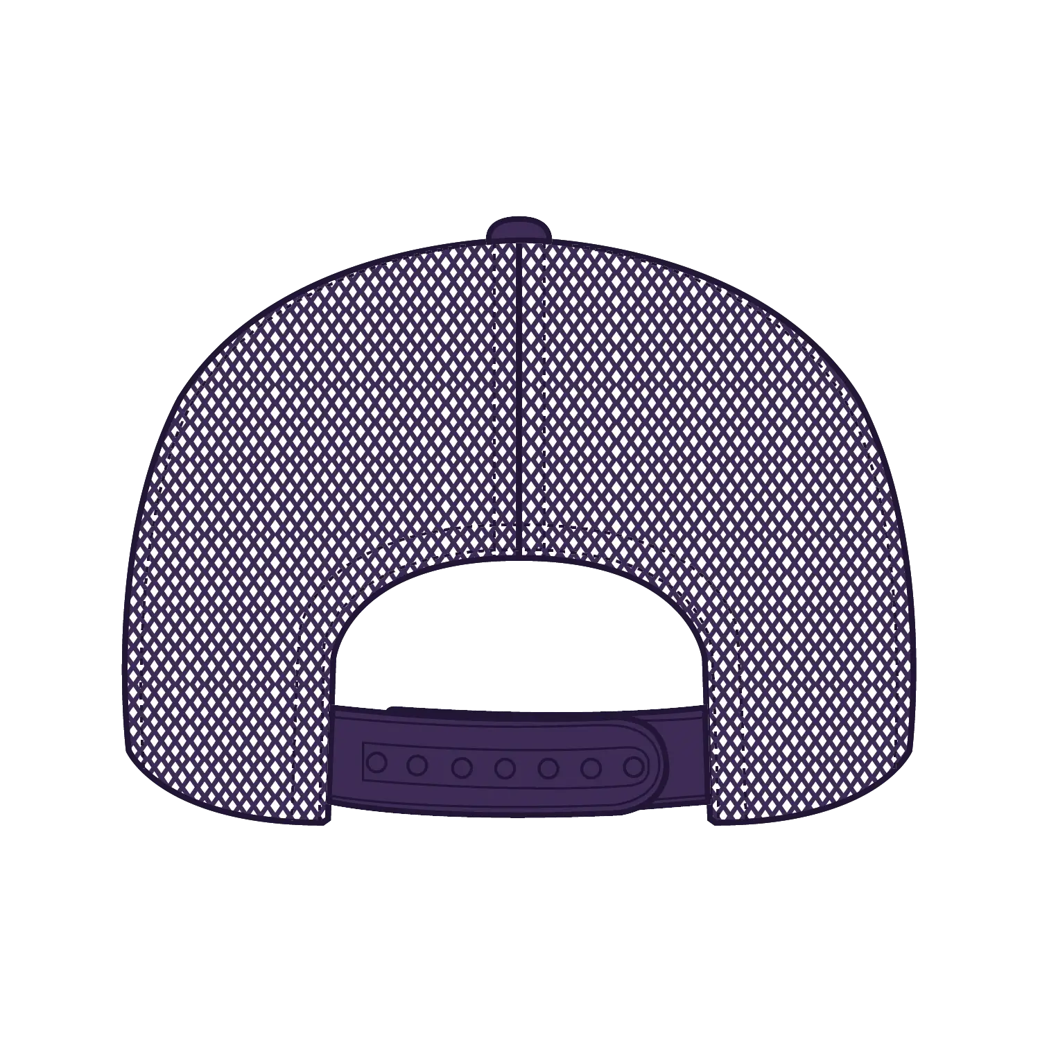 OTTO 112-1 6 Panel Mid Profile Mesh Back Trucker Cap - Purple - Purple / 7 3/8’’ - 7 5/8’’