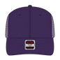 OTTO 112-1 6 Panel Mid Profile Mesh Back Trucker Cap - Purple - Purple / 7 3/8’’ - 7 5/8’’