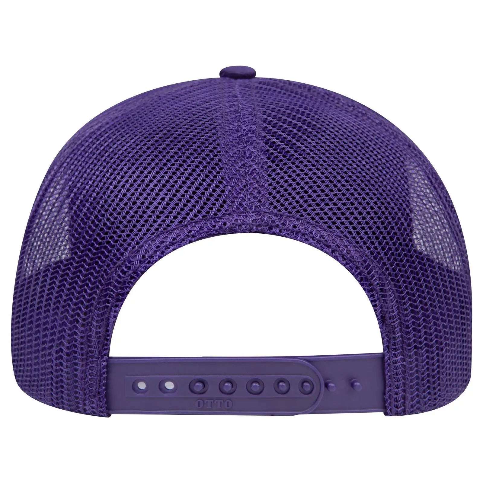 OTTO 112-1 6 Panel Mid Profile Mesh Back Trucker Cap - Purple - Purple / 7 3/8’’ - 7 5/8’’