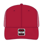 OTTO 112-1 6 Panel Mid Profile Mesh Back Trucker Cap - Red - Red / 7 3/8’’ - 7 5/8’’