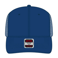 OTTO 112-1 6 Panel Mid Profile Mesh Back Trucker Cap - Royal - Royal / 7 3/8’’ - 7 5/8’’
