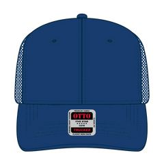 OTTO 112-1 6 Panel Mid Profile Mesh Back Trucker Cap - Royal - Royal / 7 3/8’’ - 7 5/8’’