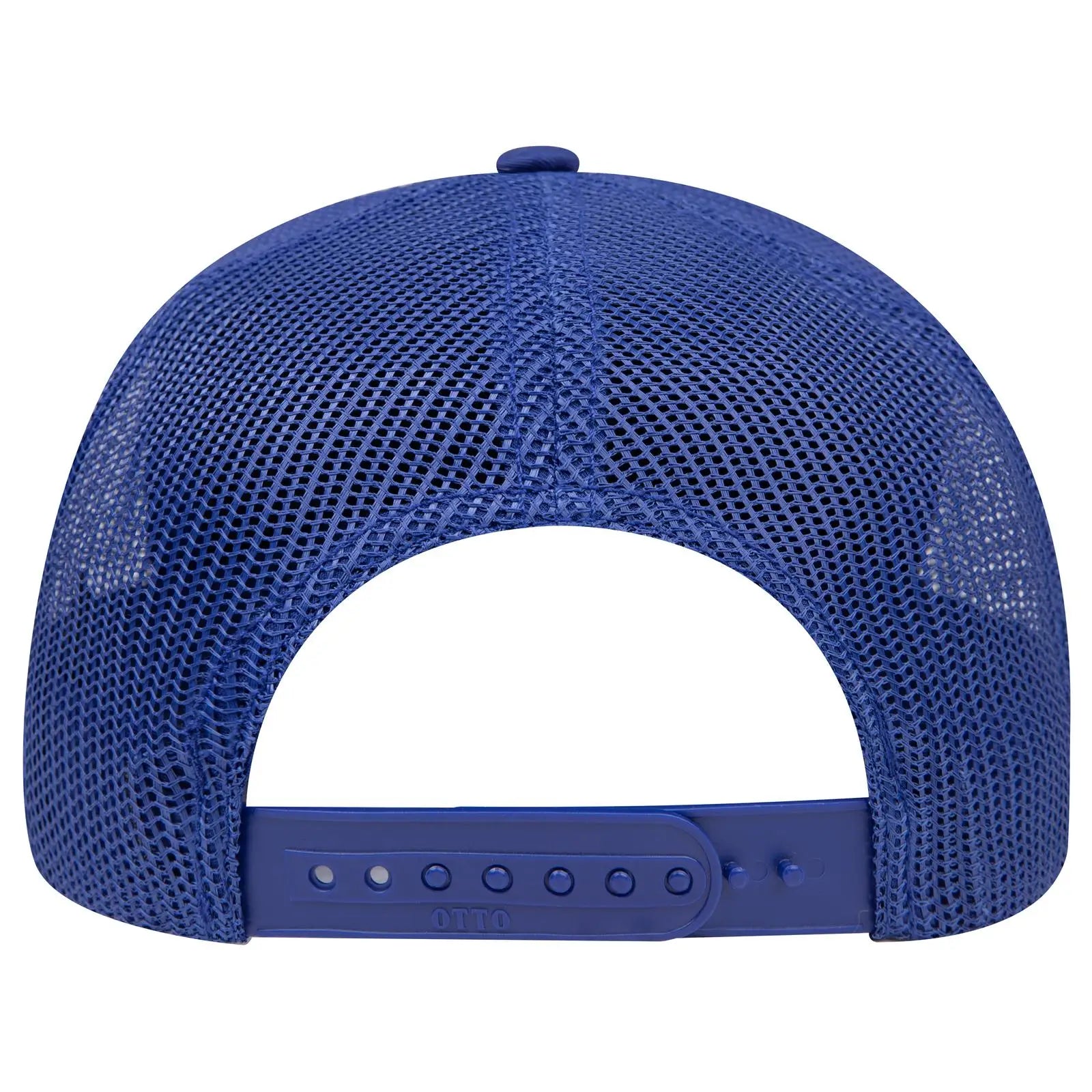 OTTO 112-1 6 Panel Mid Profile Mesh Back Trucker Cap - Royal