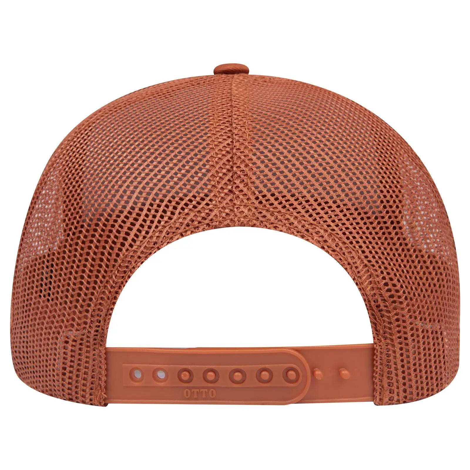 OTTO 112-1 6 Panel Mid Profile Mesh Back Trucker Cap - Tx. Orange - Tx. Orange / 7 3/8’’ - 7 5/8’’