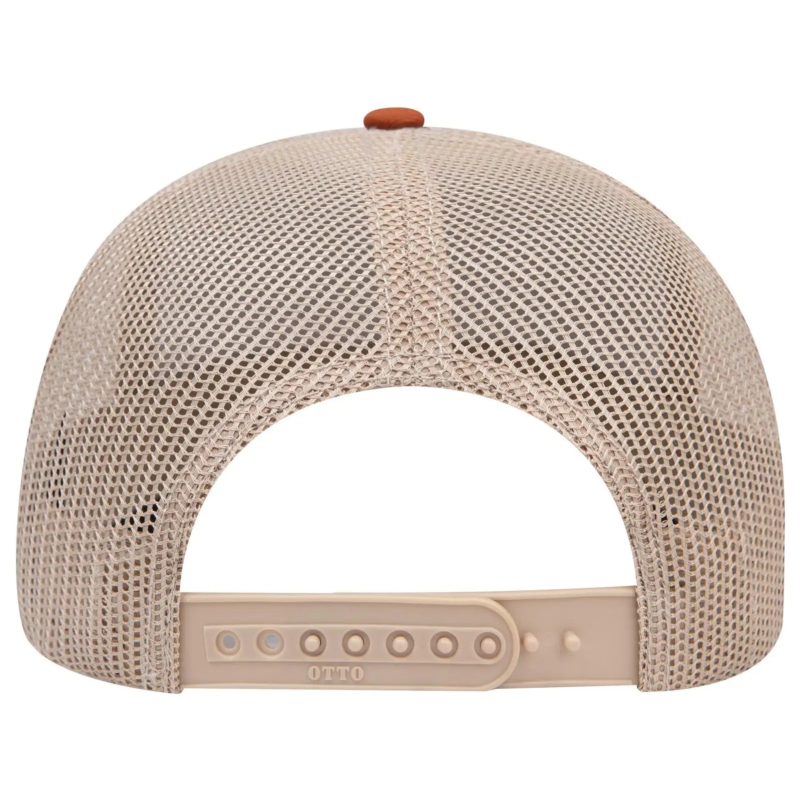 OTTO 112-1 6 Panel Mid Profile Mesh Back Trucker Cap - Tx.Org/Tx.Org/Kha - Tx.Org/Tx.Org/Kha / 7 3/8’’ - 7 5/8’’
