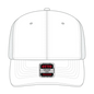 OTTO 112-1 6 Panel Mid Profile Mesh Back Trucker Cap - White - White / 7 3/8’’ - 7 5/8’’