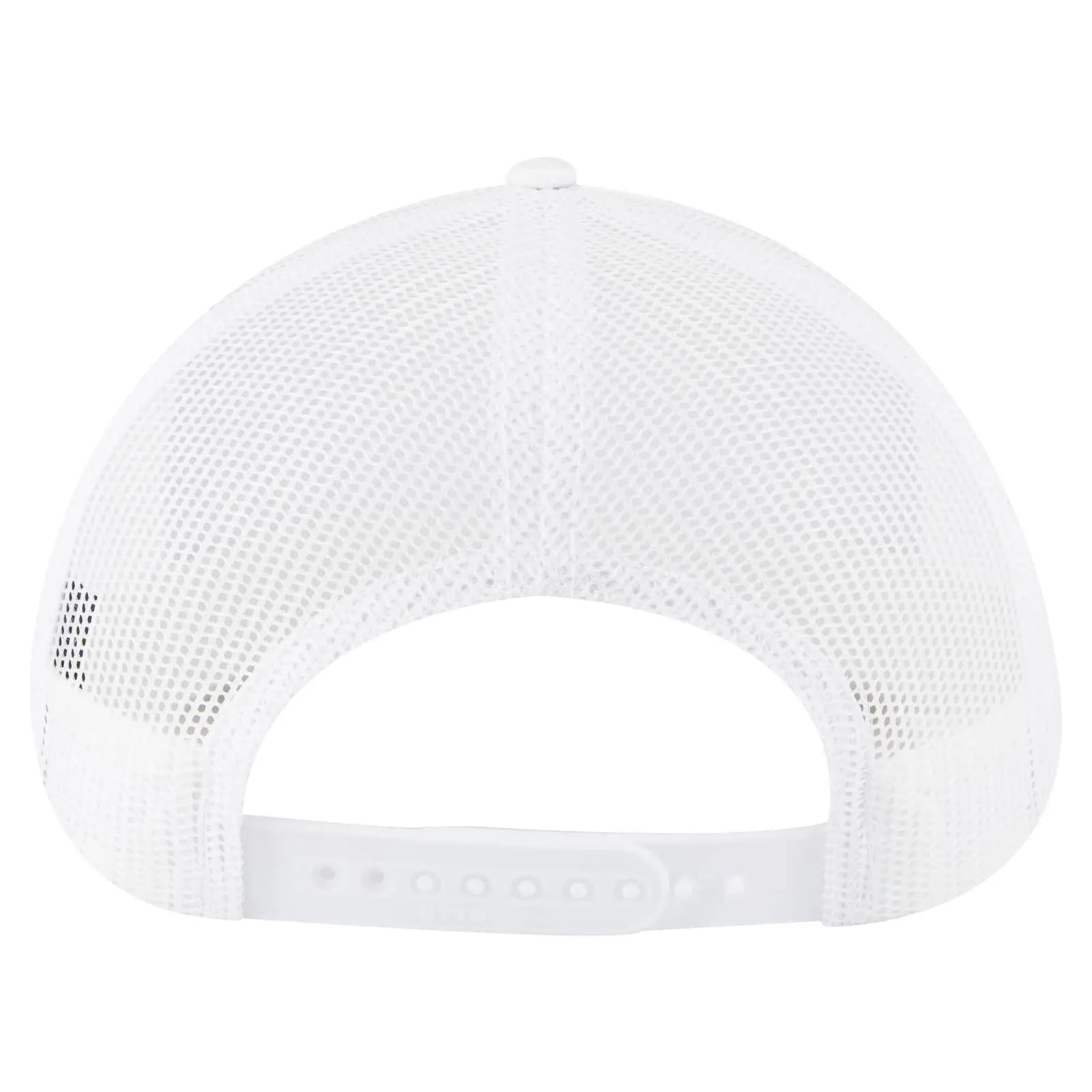 OTTO 112-1 6 Panel Mid Profile Mesh Back Trucker Cap - White