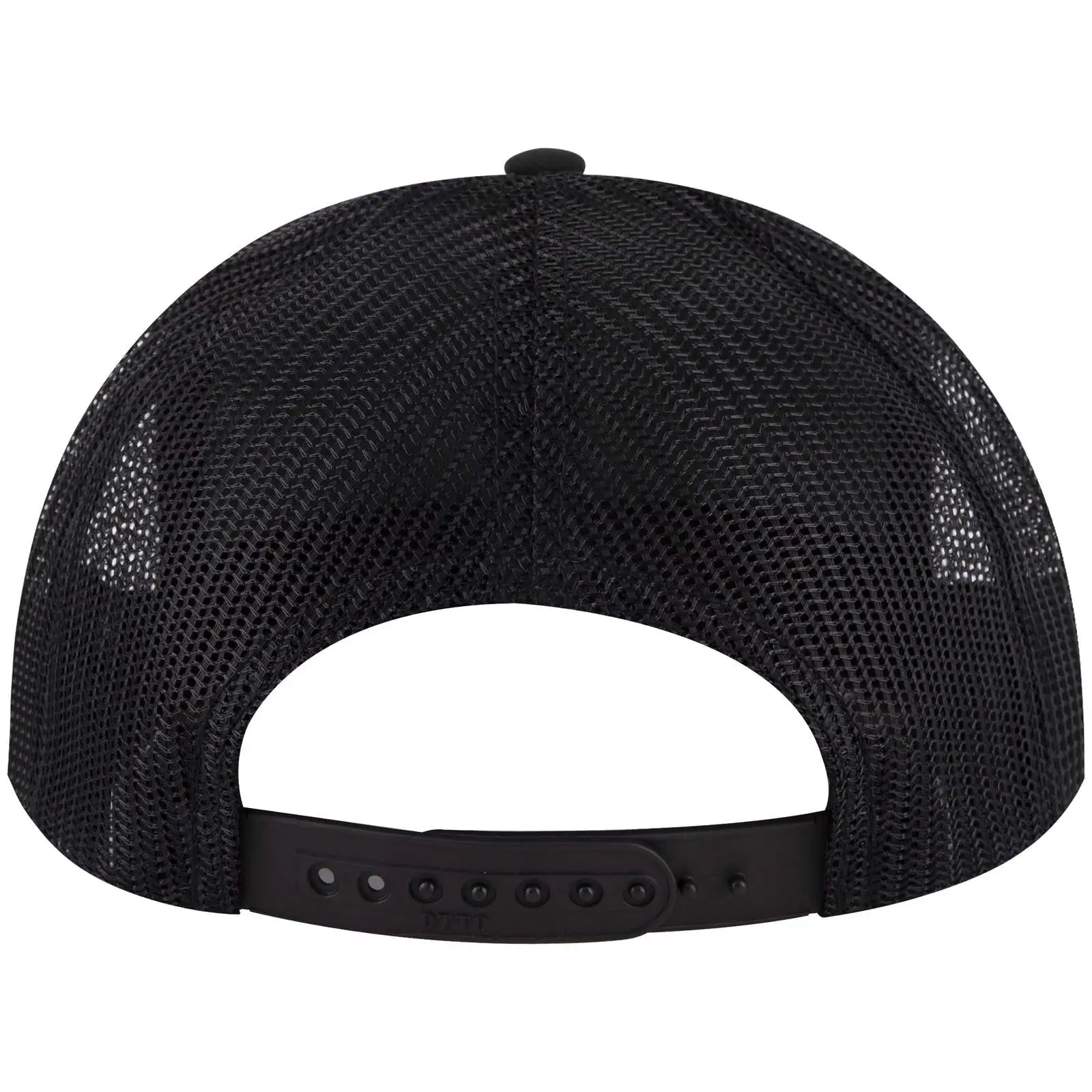 OTTO 112-3 6 Panel Mid Profile Mesh Back Trucker Cap - Black - Black / 7 3/8’’ - 7 5/8’’