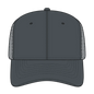 OTTO 112-3 6 Panel Mid Profile Mesh Back Trucker Cap - Char. Gray - Char. Gray / 7 3/8’’ - 7 5/8’’