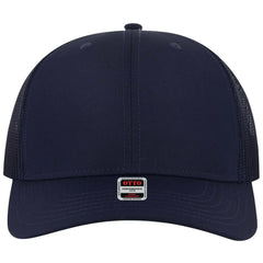 OTTO 112-3 6 Panel Mid Profile Mesh Back Trucker Cap - Navy - Navy / 7 3/8’’ - 7 5/8’’