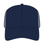 OTTO 112-3 6 Panel Mid Profile Mesh Back Trucker Cap - Navy - Navy / 7 3/8’’ - 7 5/8’’