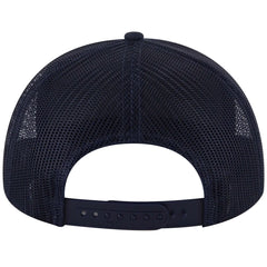OTTO 112-3 6 Panel Mid Profile Mesh Back Trucker Cap - Navy - Navy / 7 3/8’’ - 7 5/8’’