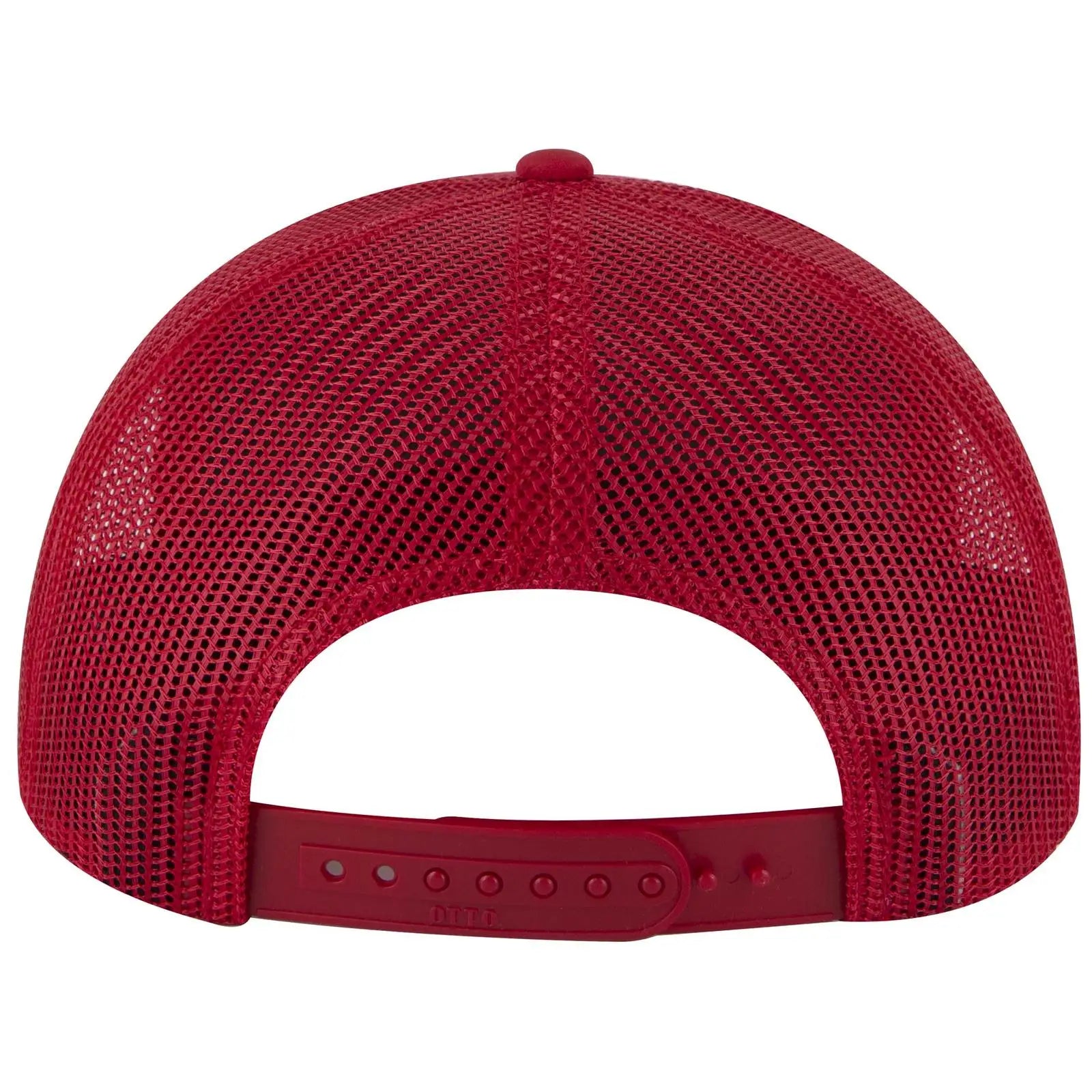 OTTO 112-3 6 Panel Mid Profile Mesh Back Trucker Cap - Red - Red / 7 3/8’’ - 7 5/8’’