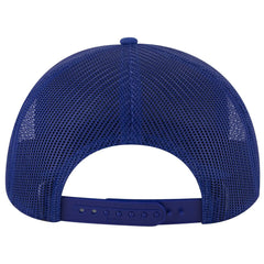 OTTO 112-3 6 Panel Mid Profile Mesh Back Trucker Cap - Royal - Royal / 7 3/8’’ - 7 5/8’’