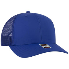 OTTO 112-3 6 Panel Mid Profile Mesh Back Trucker Cap - Royal - Royal / 7 3/8’’ - 7 5/8’’